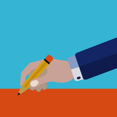 Hand writing vector illustrationのイラスト素材