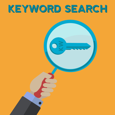 Man keyword searching vector conceptのイラスト素材