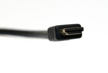 HDMI Cable with plug on white backgroundの写真素材