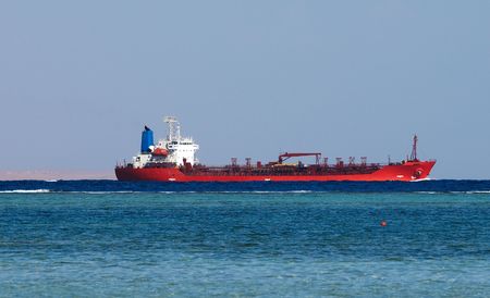 Big oil tanker in Red seaの写真素材