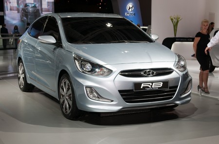 MOSCOW, RUSSIA - August 26: Moscow International Automobile Salon 2010. Hyundai RB concept car.のeditorial素材