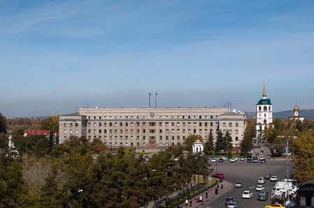 Main square of Irkutsk - main city of Lake Baikal. Russia.のeditorial素材