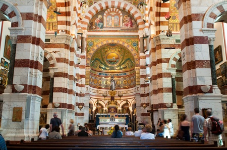 MARSEILLE, FRANCE - MAY 22, 2011: Interior of Notre-Dame de la Garde, main religious place in Marseille on May 22, 2011, Franceのeditorial素材