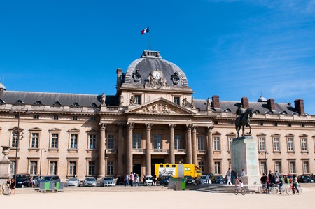 PARIS, FRANCE - MAY 28, 2011:The Ecole Militaire (Military School) - complex of military training facilities located southeast of the Champ de Mars on May 28, 2011, France.のeditorial素材
