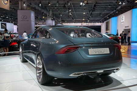 MOSCOW, RUSSIA - August 31: Moscow International Automobile Salon 2012. Volvo YOU concept carのeditorial素材