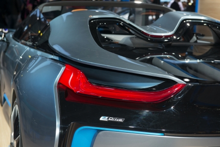 MOSCOW, RUSSIA - August 31: Moscow International Automobile Salon 2012. BMW  i8 Spyder Concept - European premiereのeditorial素材
