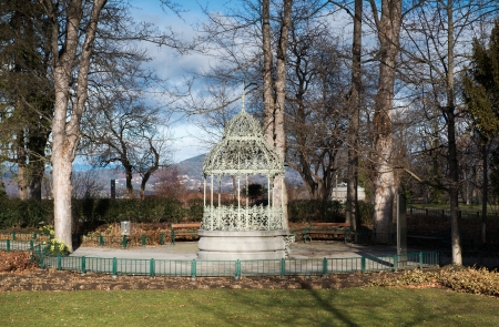 Pavilion in SchloÃberg, Graz, Austria.の写真素材