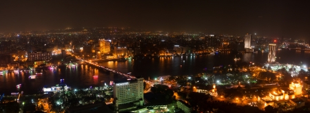 CAIRO - May 7: Night view of Cairo from Cairo tower on May 7, 2013, Egypt. Cairo - the capital of Egypt and the largest city in the Arab world and Africa.のeditorial素材