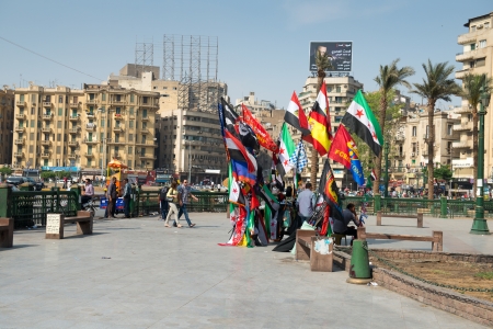 CAIRO - May 8: The famous Tahrir square on May 8, 2013 in Cairo, Egypt. Tahrir square - place there...
