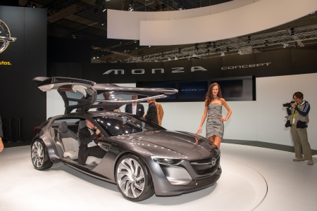 FRANKFURT, GERMANY - SEPTEMBER 11: Frankfurt international motor show (IAA) 2013. Opel Monza Concept - world premiereのeditorial素材