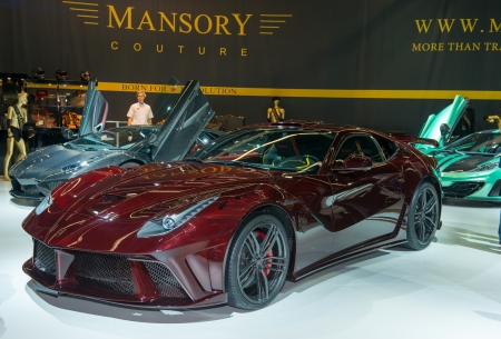 FRANKFURT, GERMANY - SEPTEMBER 11: Frankfurt international motor show (IAA) 2013. Mansory F12 La Revoluzione based on Ferrari F12 Berlinettaのeditorial素材