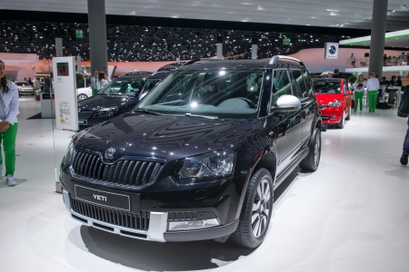 FRANKFURT, GERMANY - SEPTEMBER 11: Frankfurt international motor show (IAA) 2013. SKODA Yeti - world premiereのeditorial素材
