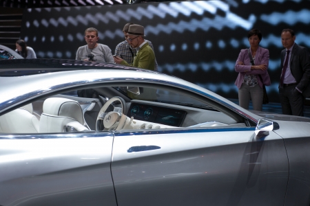 FRANKFURT, GERMANY - SEPTEMBER 11: Frankfurt international motor show (IAA) 2013. Mercedes S Class Coupe Conceptのeditorial素材