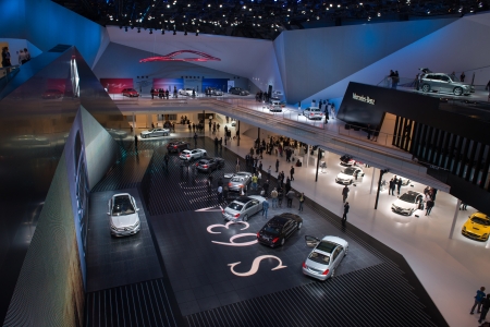 FRANKFURT, GERMANY - SEPTEMBER 11: Frankfurt international motor show (IAA) 2013. Mercedes forumのeditorial素材