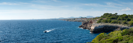 Beatiful coastline in Portocristo, Mallorca, Spainの写真素材
