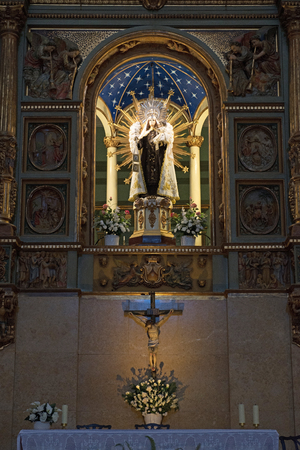 Interior of the Carmen`s church in Mahon, Menorca, Spainのeditorial素材