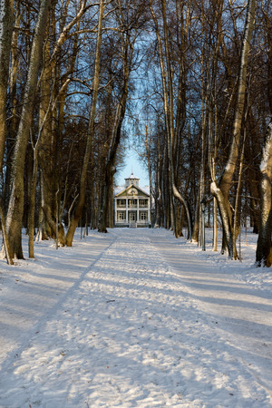 Museum of Hannibal, great-grandfather of Russian poet A.S. Pushkin in Petrovskoe, Pskov region, Russiaのeditorial素材