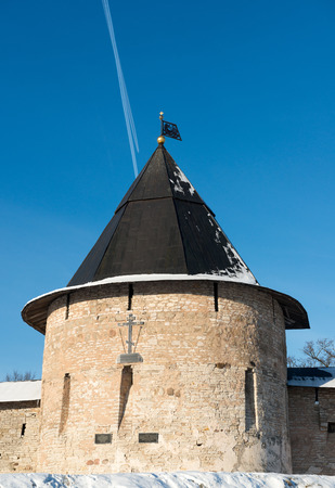 Pskov-Caves Monastery or Pskovo-Pechersky Monastery - Orthodox male monastery, located in Pechory, Pskov region, Russiaのeditorial素材