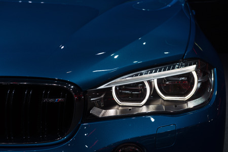 FRANKFURT, GERMANY - SEPTEMBER 16, 2015: Frankfurt international motor show (IAA) 2015. BMW M Series detailのeditorial素材