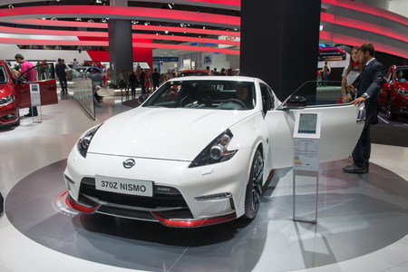 FRANKFURT, GERMANY - SEPTEMBER 16, 2015: Frankfurt international motor show (IAA) 2015. Nissan 350Z...