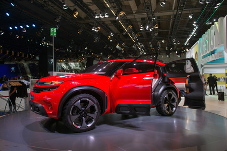 FRANKFURT, GERMANY - SEPTEMBER 16, 2015: Frankfurt international motor show (IAA) 2015. Citroen...