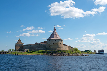 Fortress Shlisselburg, aka Oreshek (Nut) on island in St. Petersburg region, Russia.のeditorial素材