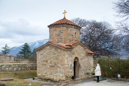 MTSKHETA, GEORGIA - FEB 21, 2015: Chapel in Samtavro Monastery in Mtskheta - the old capital of Georgia on Feb 21, 2015.のeditorial素材