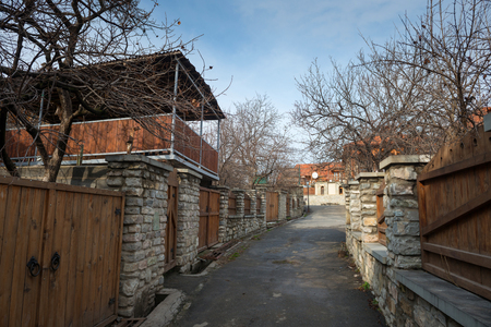 Old town architecture in Mtskheta - the old capital of Georgiaの写真素材
