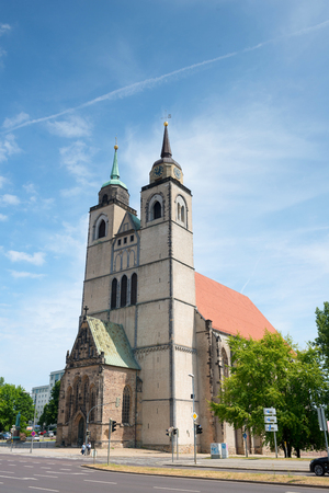 MAGDEBURG, GERMANY - JUNE 07, 2015: St. Johannis church (Sankt-Johannis-Kirche) in Magdeburg, Germanyのeditorial素材