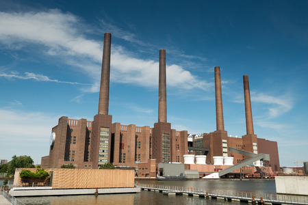 WOLFSBURG, GERMANY - JUNE 06, 2015: Volkswagen car factory in Wolfsburg, Germany.のeditorial素材