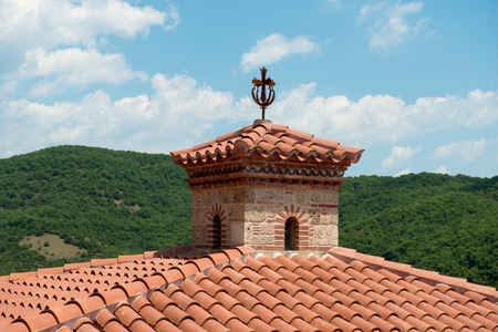Details of the Holy Monastery of Varlaam in Meteora - complex of Eastern Orthodox monasteries, Greeceの写真素材