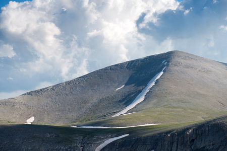 The trailway on summit of Mount Olympus - highest mountain in Greeceの写真素材