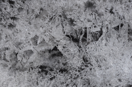 Frost drawing on iceの写真素材