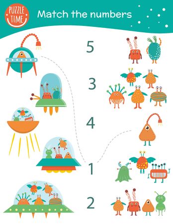 Vector of Matching game with aliens and - ID:1-133150501 - Royalty Free ...
