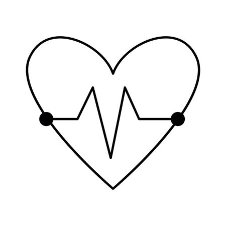 Vector flat heart rate icon outline. Medical symbol line art picture isolated on white background. Healthcare, research and laboratory concept. Health check or treatment clip art
のイラスト素材