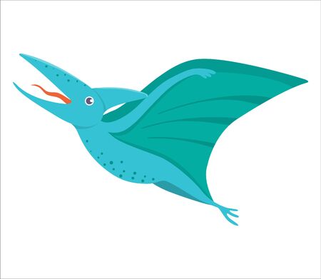 Vector cute dinosaur icon isolated on white background. Funny flat dino character. Cute prehistoric reptile illustrationのイラスト素材