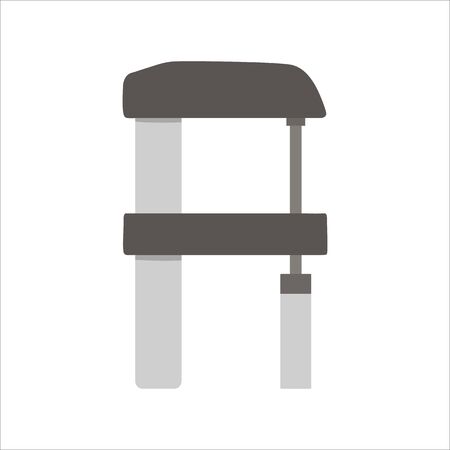 Vector clamp icon. Flat colored tool illustration. Building, carpenter equipment for card, poster or flyer design. Woodwork, repair service or craft workshop conceptのイラスト素材