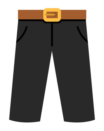 Vector groom pants icon. Cute just married boy suit piece. wedding ceremony clothes. Cute gentleman trousersのイラスト素材