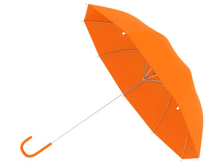 orange umbrella isolatedの写真素材