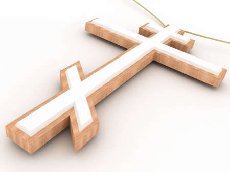 Wood metal crossの写真素材