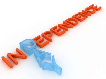 Independence day textの写真素材