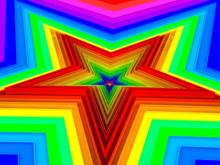 Rainbow star backgroundの写真素材