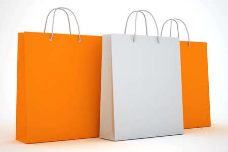 Paper bags for shopping or saleの写真素材