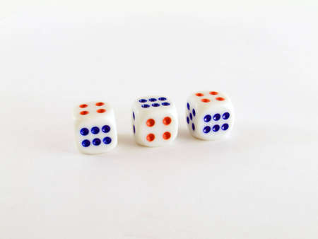 Dice from casino with white backgroundの写真素材
