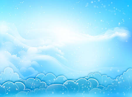 blue sky heaven heart cloudsの写真素材