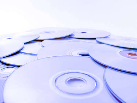 Cd or dvd on white backgroundの写真素材