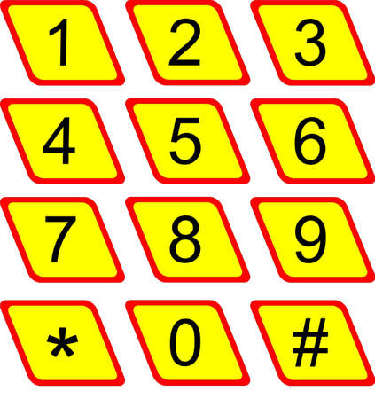 Telephone touchpadのイラスト素材