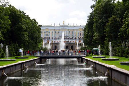 Grand Peterhof Palace and the Grand Cascade の写真素材