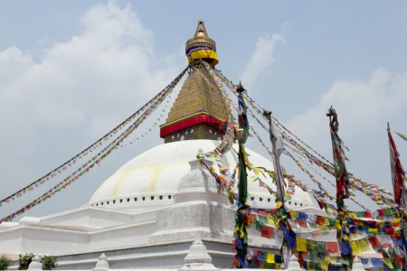 Boudhanath stupa in Kathmandu, Nepalの写真素材