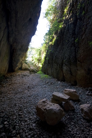 Exit from the cave and the fresh drinking waterのeditorial素材